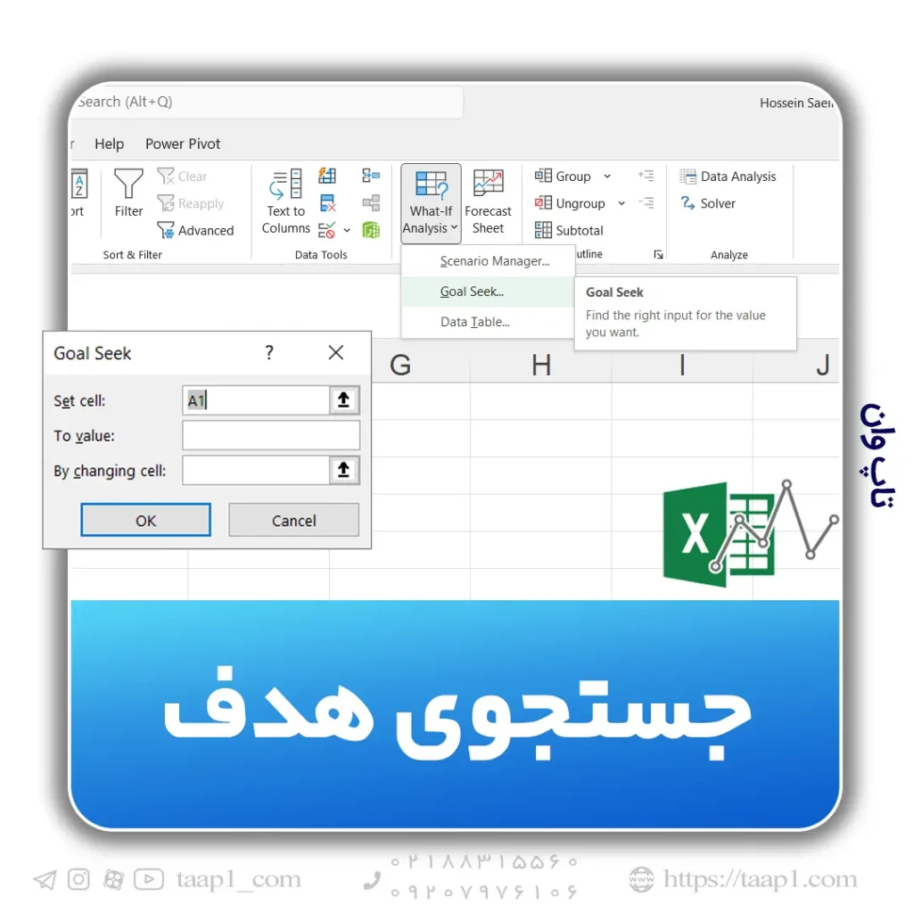 ابزار goal seek