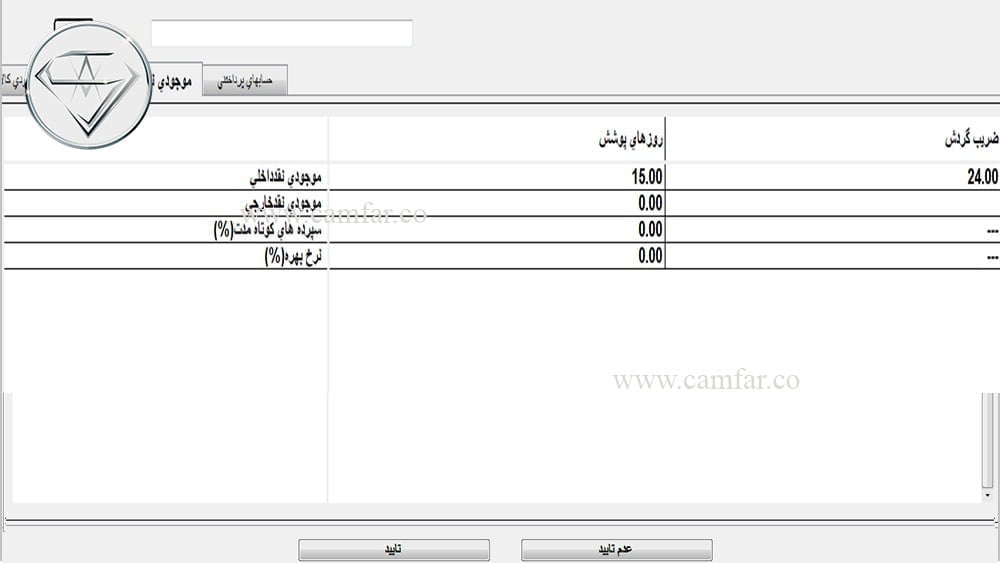 ۱۸- سرمایه در گردش در کامفار